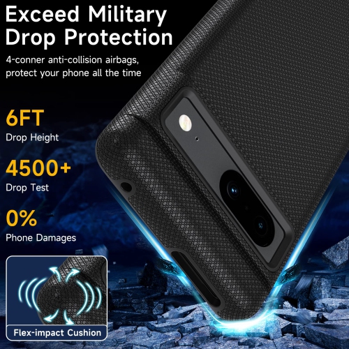 ottpluscase Dual Guard for Google Pixel 7 Case with Tempered Glass Screen Protector, Pixel 7 Phone Case Shockproof Dual Layer Rugged Tough Heavy Duty