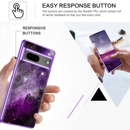 Pixel 7 Case, Google Pixel 7 Case, Slim Fit Glow in The Dark Soft Flexible Bumper Protective Shockproof Non-Slip Women Girls Cute Case Cover for