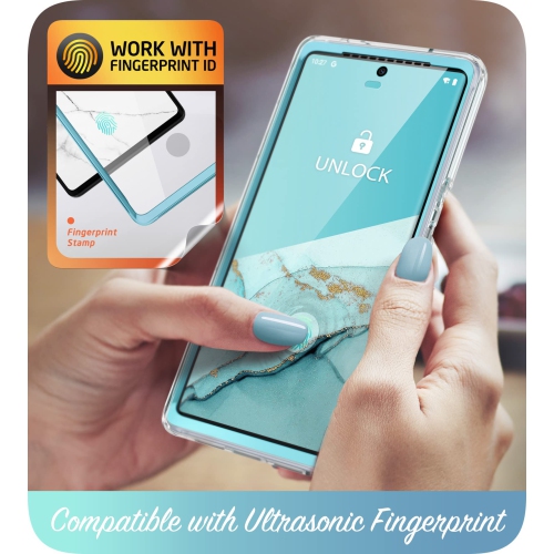 Cosmo Series for Google Pixel 7 Pro Case, Slim Full-Body Stylish Protective Case with Built-in Screen Protector (Ocean)