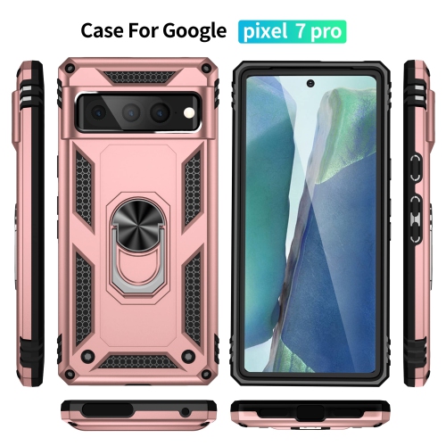 for Google Pixel 7 Pro case,Pixel 7 Pro Phone case,360 Degree Rotation Ring Kickstand Military-Grade Shockproof Cover Work with Magnetic car Mount