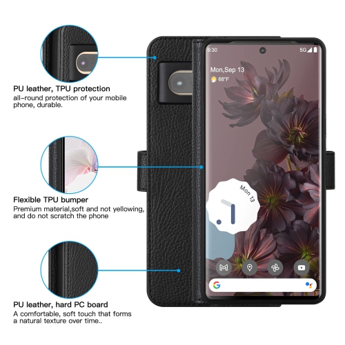 Redluckstar for Google Pixel 7 Pro Case Leather, Pixel 7 Pro Wallet Case, Card Slot Magnetic Closure RFID Blocking Flip Case for Google Pixel 7 Pro