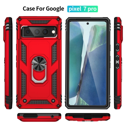 for Google Pixel 7 Pro case,Pixel 7 Pro Phone case,360 Degree Rotation Ring Kickstand Military-Grade Shockproof Cover Work with Magnetic car Mount