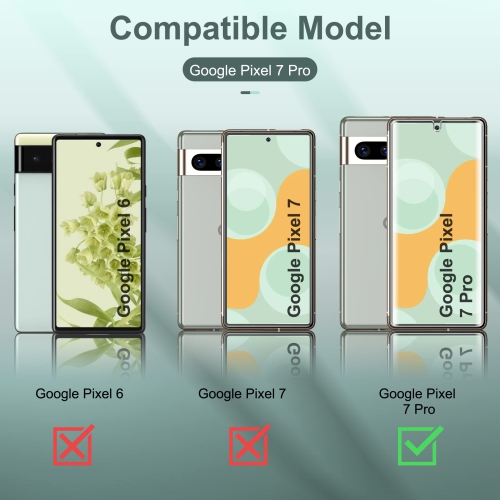 UniqueMe Screen & Camera Lens Protectors for Google Pixel 7 Pro 6.7-inch with Easy Installation Tool - Black - 5 Pack