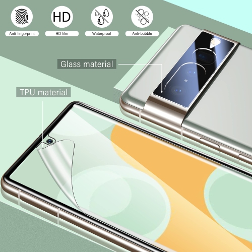 UniqueMe Screen & Camera Lens Protectors for Google Pixel 7 Pro 6.7-inch with Easy Installation Tool - Black - 5 Pack