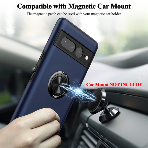 Google Pixel 7 Pro Case,Dual Layer Military Grade Drop Protection Slim Pixel 7 Pro Kickstand Case with Hidden Ring Holder Shockproof Phone Case for