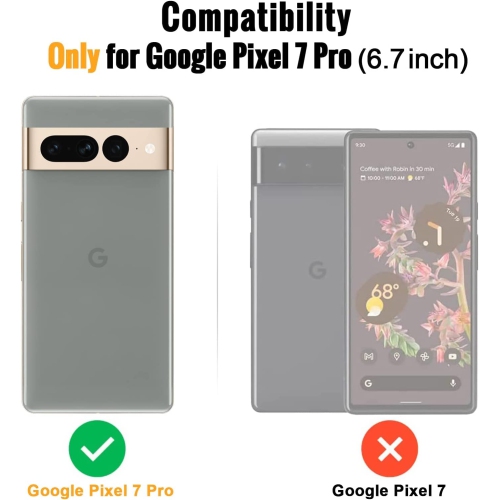 Pour Pixel 7 Pro de Google, béquille en anneau pour pare-chocs militaires en TPUR/antichoc/étui en silicone pour Pixel 7 Pro de Google, rouge