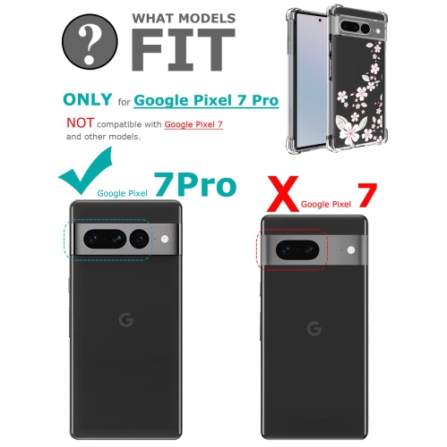 Étui floral transparent pour Pixel 7 Pro pour femmes, joli étui téléphone pour Pixel 7 Pro de Google, fleur Design mince flexible et transparent, TPU
