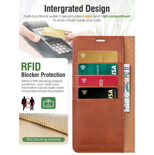 Compatible with Google Pixel 7 Pro Case Wallet, PU Leather Flip Folio Case with Card Holders RFID Blocking Kickstand Shockproof TPU Inner Shell Phone