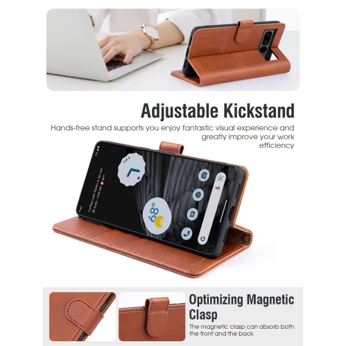 Compatible with Google Pixel 7 Pro Case Wallet, PU Leather Flip Folio Case with Card Holders RFID Blocking Kickstand Shockproof TPU Inner Shell Phone