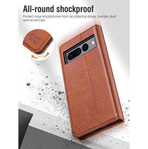 Compatible with Google Pixel 7 Pro Case Wallet, PU Leather Flip Folio Case with Card Holders RFID Blocking Kickstand Shockproof TPU Inner Shell Phone