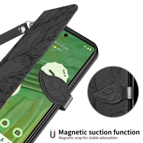 Google Pixel 7 Wallet Case with Card Holder/Slot,PU Leather Flip Folio Shell Magnetic Closure Wrist Strap Kickstand Shockproof Cover Fit Google Pixel