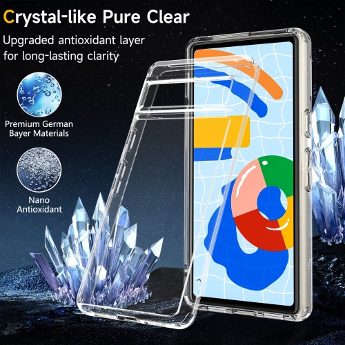 ottpluscase for Google Pixel 7 Case with Tempered Glass Screen Protector, Pixel 7 Case Transparent Rugged Tough Shockproof Slim Case Cover Fit for