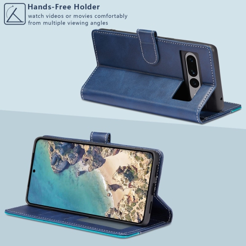 XIZYO – Étui portefeuille en cuir pu pour Pixel 7 Pro de Google pour homme, étui à rabat avec support pour carte, béquille magnétique, étui