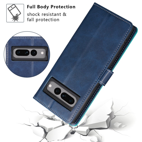 XIZYO – Étui portefeuille en cuir pu pour Pixel 7 Pro de Google pour homme, étui à rabat avec support pour carte, béquille magnétique, étui