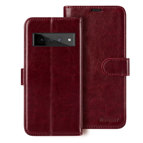 Wallet Case for Google Pixel 7 Pro, Screen Protector Included RFID Blocking Flip Folio Leather Cell Phone Cover with Credit Card Holder for Google