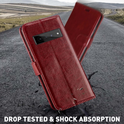 Wallet Case for Google Pixel 7 Pro, Screen Protector Included RFID Blocking Flip Folio Leather Cell Phone Cover with Credit Card Holder for Google