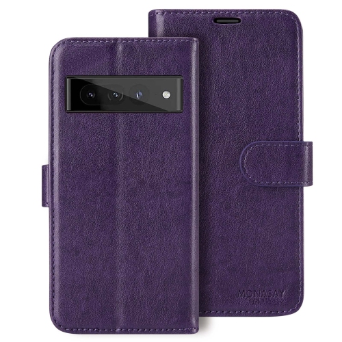 Wallet Case for Google Pixel 7 Pro, Screen Protector Included RFID Blocking Flip Folio Leather Cell Phone Cover with Credit Card Holder for Google