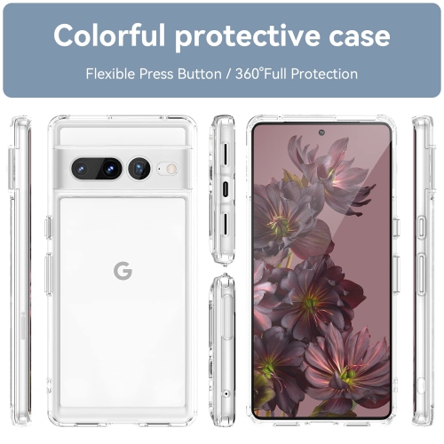 Taneny pour Pixel 7 Pro de Google, étui mince, léger, rigide, transparent, protection complète, antichoc, étui protecteur antichoc, pour Pixel 7 Pro
