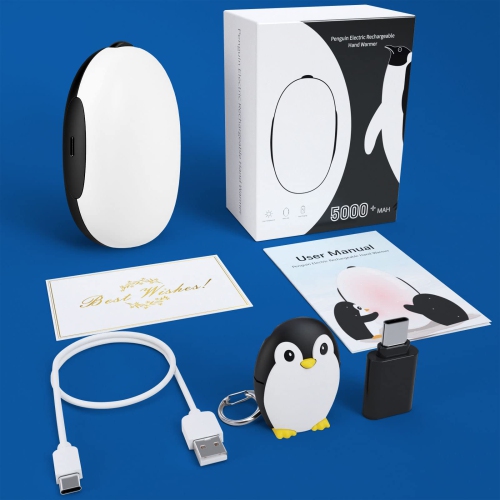 Chauffe-mains, chauffe-mains électrique rechargeable et réutilisable USB, chauffe-mains portatif, chauffe-eau de poche, deux côtés chauffage rapide