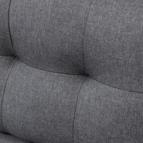 HOMCOM Sectional Sofa with Changeable Chaise, 3 Seater Corner Sofa with Ottoman, L Shape Couch with Thick Padded Cushion for Living Room, Office,