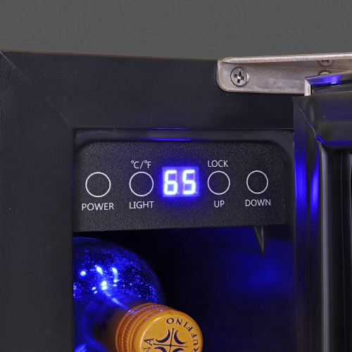 Koolatron – réfrigérateur à vin sous le comptoir de 7 bouteilles Slim de 6 po, commandes tactiles numériques, ventilation avant, refroidisseur à vin
