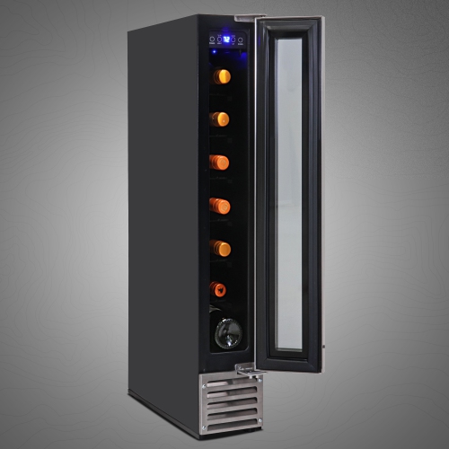 Koolatron – réfrigérateur à vin sous le comptoir de 7 bouteilles Slim de 6 po, commandes tactiles numériques, ventilation avant, refroidisseur à vin