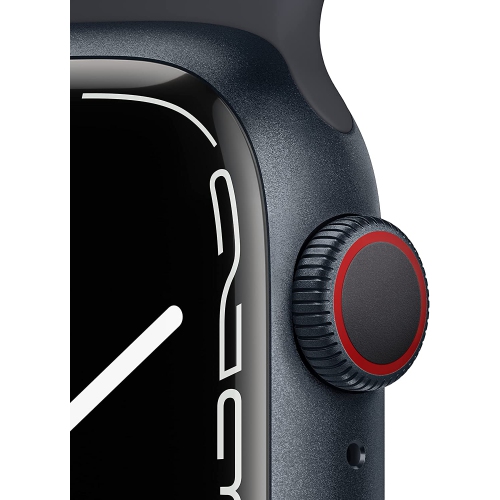 Apple Watch Series 7 (GPS + Cellular 4G LTE, 45mm) - Midnight Aluminum Case with Midnight Sport Band by APPLE - Refurbished condition - Image 2