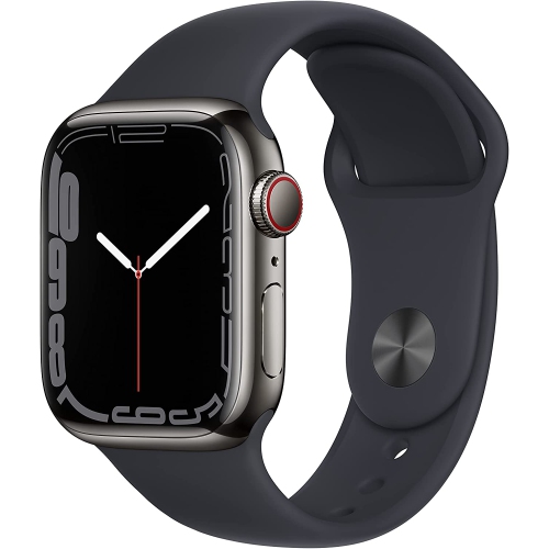 APPLE  Refurbished (Good) Watch Series 7 (Gps + Cellular 4G Lte, 41Mm) Graphite Stainless Steel Case With Midnight Sport Band