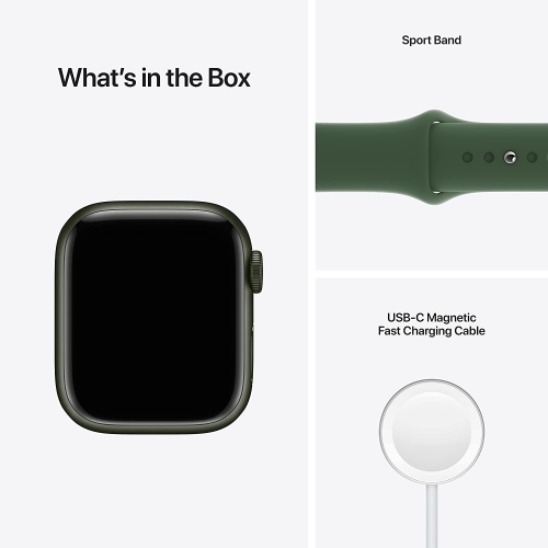 Apple Watch Series 7 (GPS, 41mm) Green Aluminum Case with Clover Sport Band by APPLE - Refurbished condition - Image 5