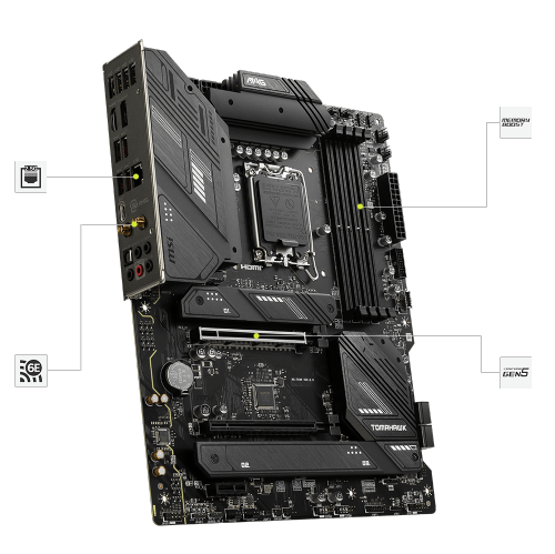 MSI MAG B760 Tomahawk WiFi Gaming Motherboard (Supports 12th
