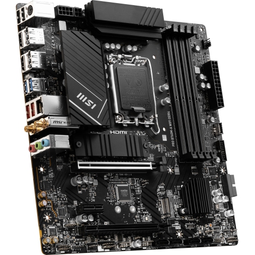 MSI PRO B760M-A WIFI DDR4 LGA 1700 SATA 6Gb/s Micro ATX Motherboard,WiFi 6,Intel,2.5Gb LAN