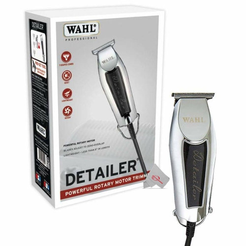 Wahl Professional Detailer Powerful Rotary Motor Trimmer Zero-Overlap T-Shaped Blade + Wahl Professional Large Styling 3191-2701 Comb - Beige