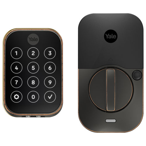Serrure intelligente Bluetooth à écran tactile Assure Lock 2 de Yale - Bronze huilé