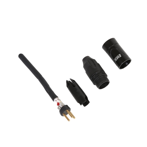 LyxPro – Câble XLR Quad Series de 75 pi, 4 conducteurs, câble mâle à femelle, noir