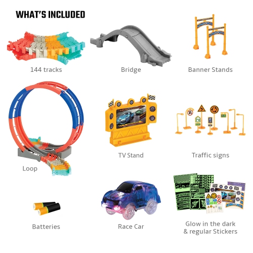 JitteryGit STEM Race Car Track Toy for Kids | Amazing Gift for Boys Girls Toddlers Ages 3 4 5 6 7