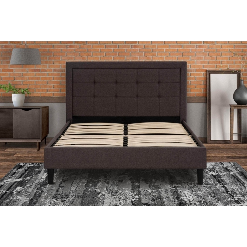 PRIMO INTERNATIONAL  Cora Button Tufted Upholstered Platform Bed - King