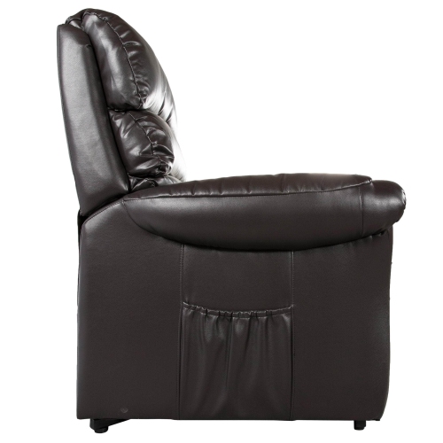 Primo International Fitzgerald Bonded Leather Power Lift Reclining Chair - Black
