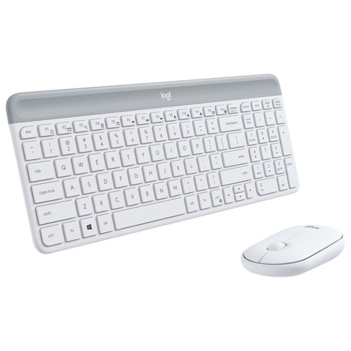 Logitech MK470 Slim Wireless Optical Keyboard & Mouse Combo - English - Off-White
