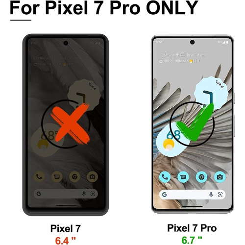 KeeGuard Google Pixel 7 Pro 5G 2022 Tempered Glass Screen Protector [Support Fingerprint Unlocking] 3D Curved Tempered Glass