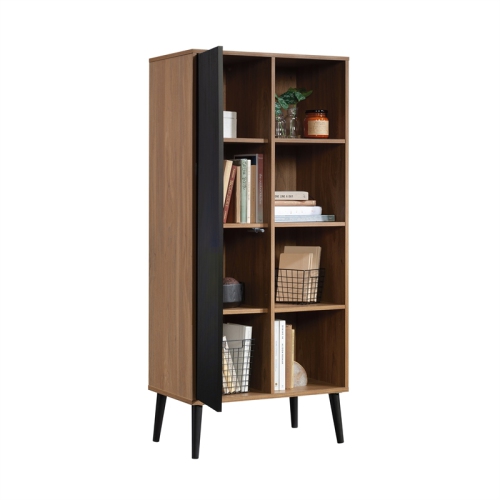 Sauder Ambleside Engineered Wood/Metal Storage Cabinet in Serene Walnut