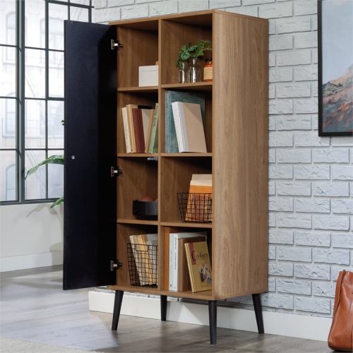 Sauder Ambleside Engineered Wood/Metal Storage Cabinet in Serene Walnut