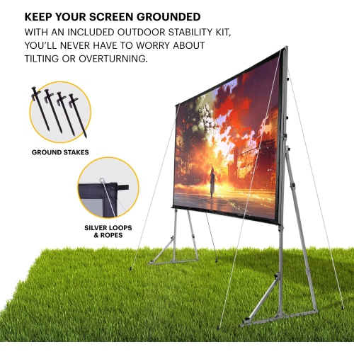 Kodak 120" Dual Portable Projector Screen with Stand and Carry Case