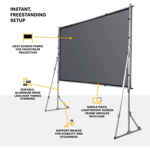 Kodak 150" Dual Portable Projector Screen with Stand and Carry Case