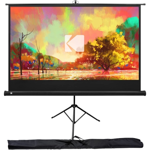 Kodak 60" Portable Projector Screen with Tripod Stand & Lightweight Carry Bag