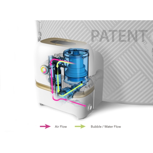 Vito, Square, Hot Tub & Spa, Auto Inflation, Uvc & Ozone Sanitization, 132 Air Bubble Surround System For 4+2 Persons