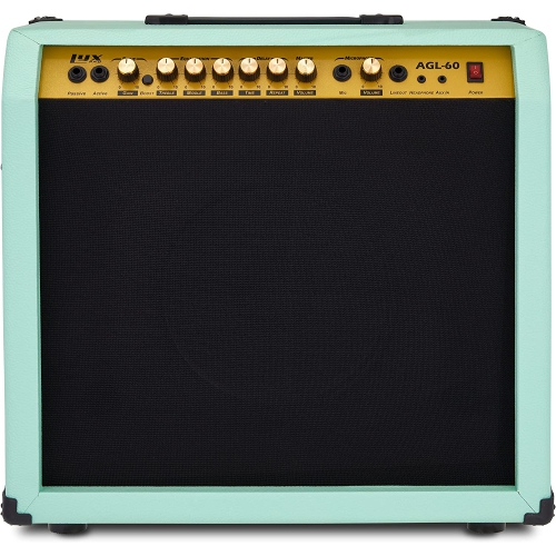 LyxPro 60 Watt Electric Guitar Amplifier with Built-in Speaker - Green