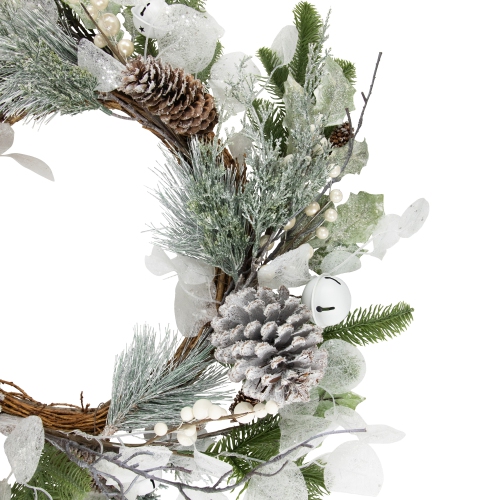 Artificial Mixed Foliage with Pine Cones Christmas Wreath, 28-Inch, Unlit