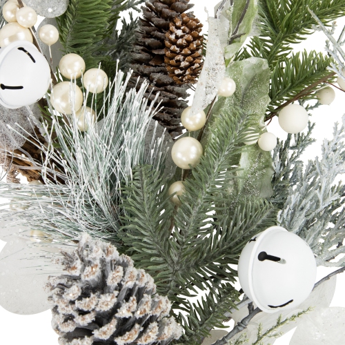 Artificial Mixed Foliage with Pine Cones Christmas Wreath, 28-Inch, Unlit