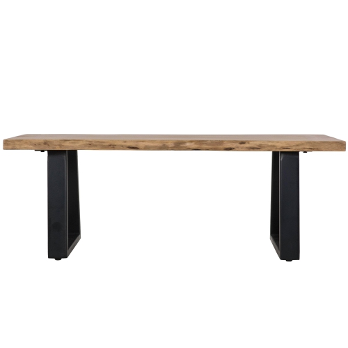 PRIMO INTERNATIONAL  Kiel Wood Dining Bench In And Black In Brown