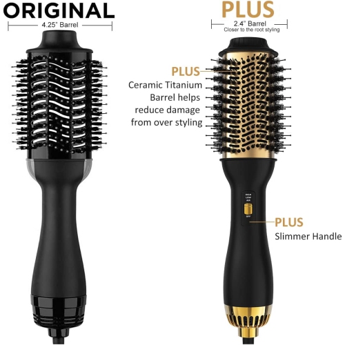3 in 1 Hot Air Brush One Step Hair Dryer and Volumizer, Negative Ionic Hair Styler for Comb, Drying, and Straightening.